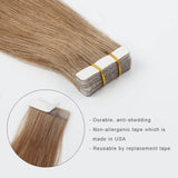 Remy Tape-In Hair Extension #8 Ash Brown