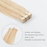 Remy Tape-In Hair Extension P #18/#613 Dirty Blonde Highlights Beach Blonde