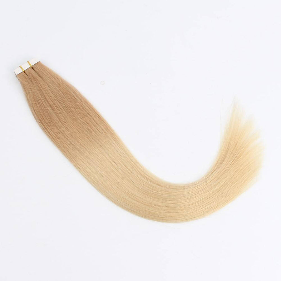 Remy Tape-In Hair Extension T #12/#60 Golden Brown Ombre Ash Blonde