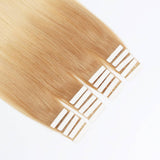 Remy Tape-In Hair Extension T #12/#60 Golden Brown Ombre Ash Blonde