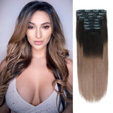 Remy Clip In Hair Extensions 120G Ombre T2/6#